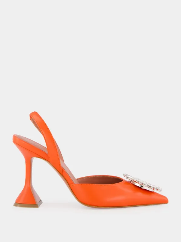 Tangerine Begum 95mm Nappa Slingback sold by Fashion Clinic