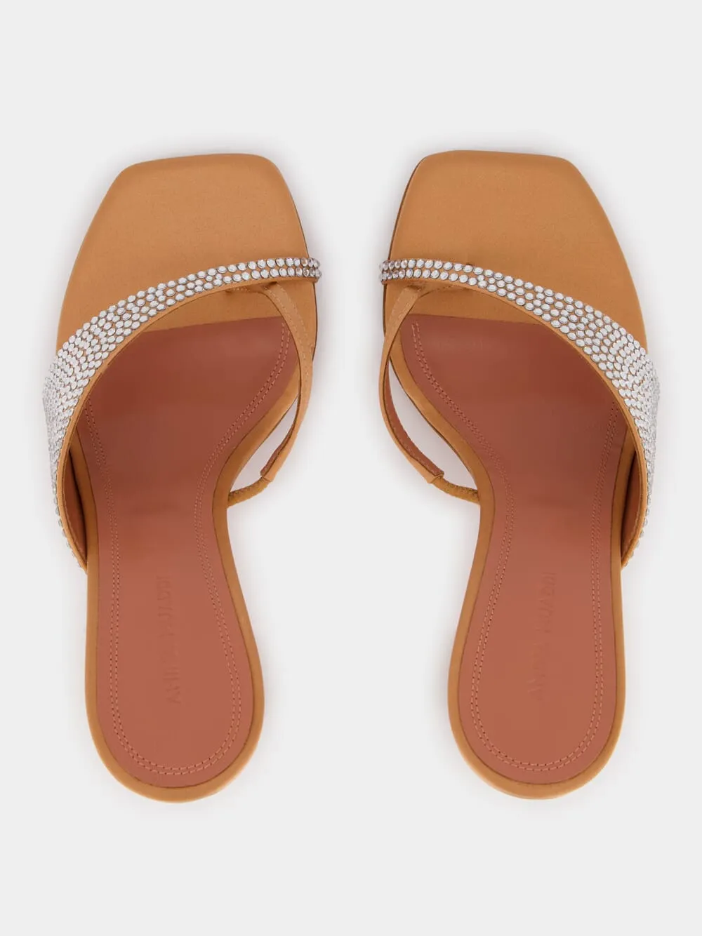 Shiona Latte Satin Slipper with Crystals sold by Fashion Clinic product image thumbnail 4