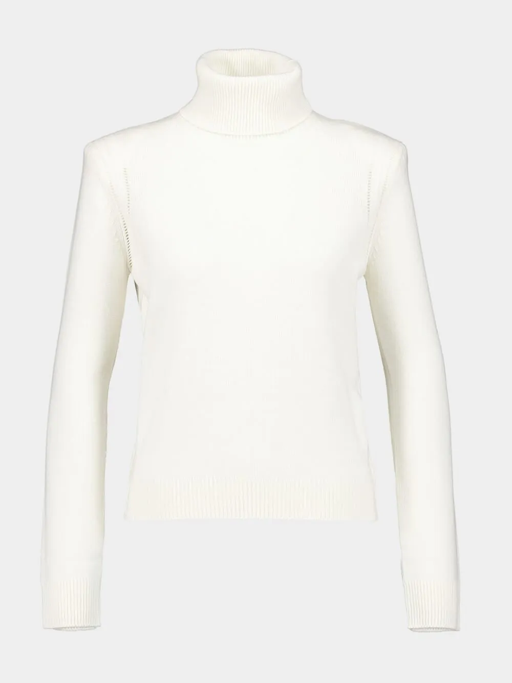 Off-White Cashmere Turtleneck Top sold by Fashion Clinic