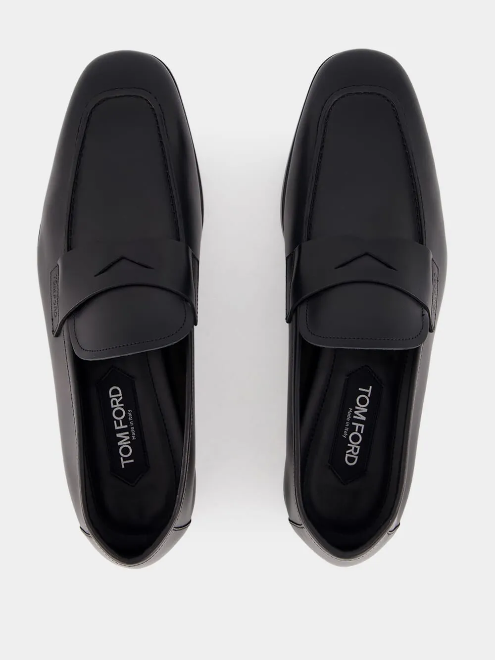 Black Leather Loafers sold by Fashion Clinic product image thumbnail 4
