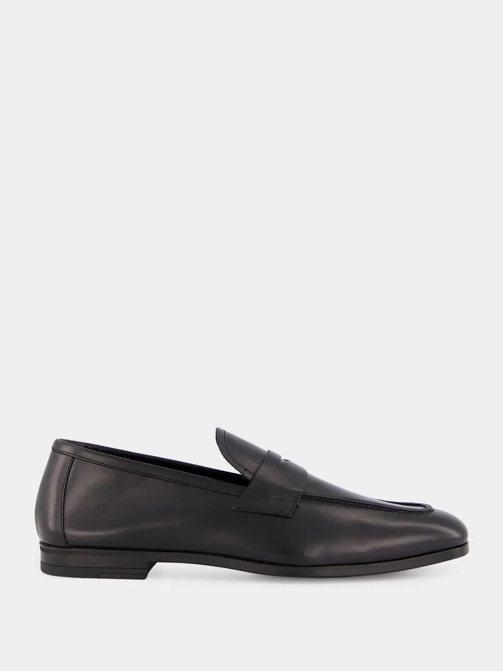Black Leather Loafers sold by Fashion Clinic