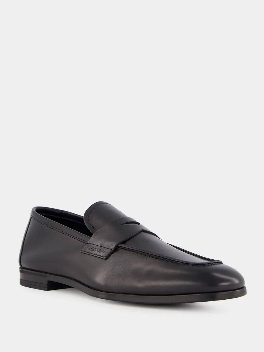 Black Leather Loafers sold by Fashion Clinic product image thumbnail 2