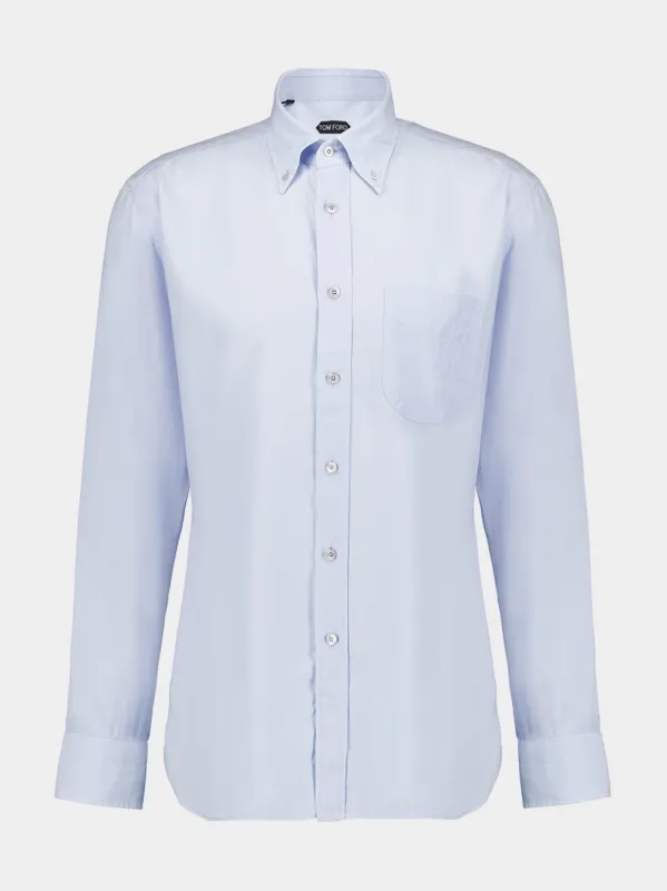 Pale Blue Long-Sleeve Shirt sold by Fashion Clinic