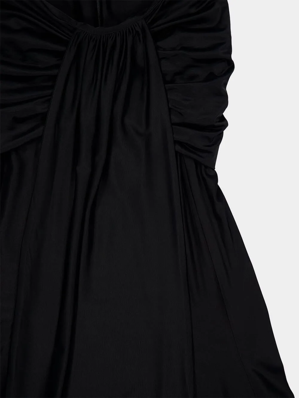 Black Draped Maxi Skirt sold by Fashion Clinic product image thumbnail 3