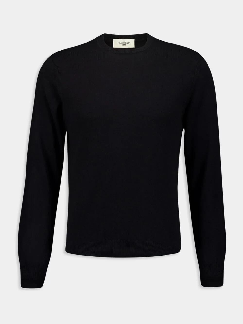 Black Cashmere Crewneck Sweater sold by Fashion Clinic