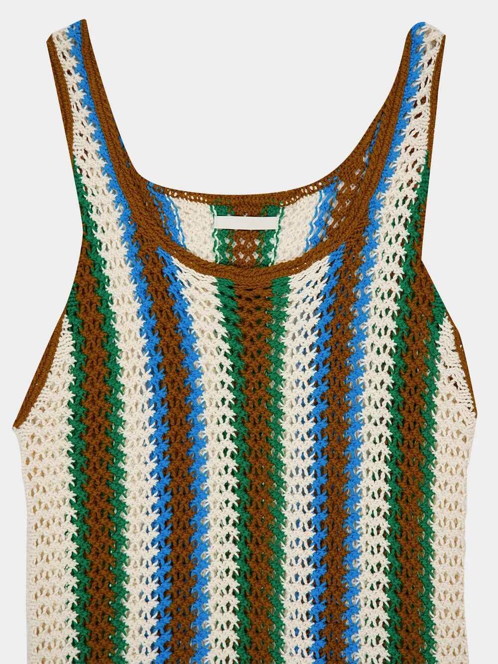 Striped Crochet Midi Dress sold by Fashion Clinic product image thumbnail 3