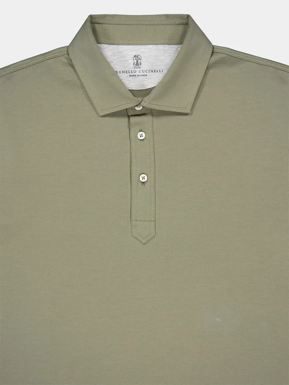 Olive Green Cotton Polo sold by Fashion Clinic product image thumbnail 3