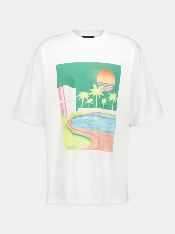 Postcard Print T-Shirt sold by Fashion Clinic