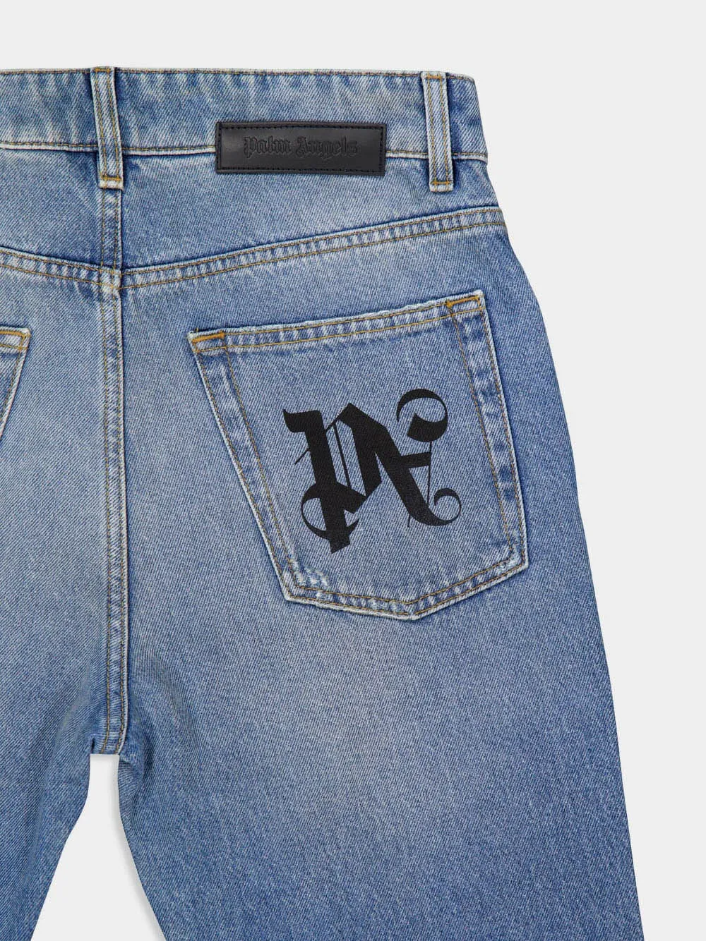 Distressed Monogram Jeans sold by Fashion Clinic product image thumbnail 3