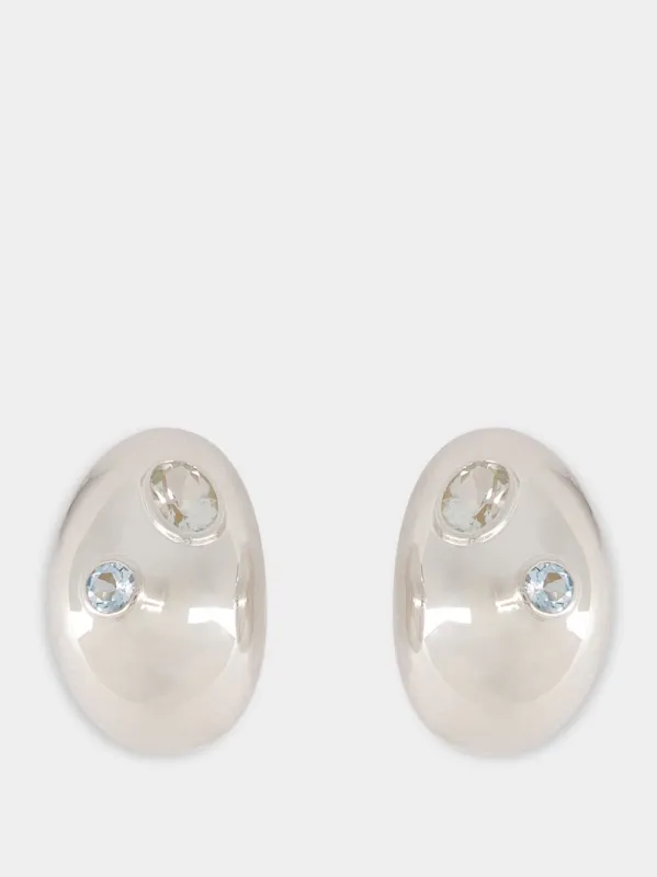 Silver Mini Arp Earrings made by Lizzie Fortunato