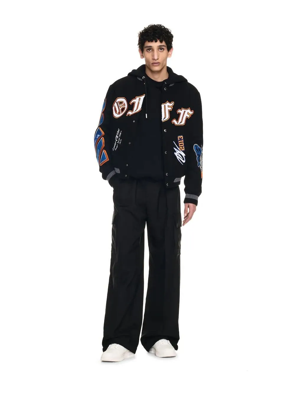 Black Gang Varsity Wool Bomber sold by Fashion Clinic product image thumbnail 2