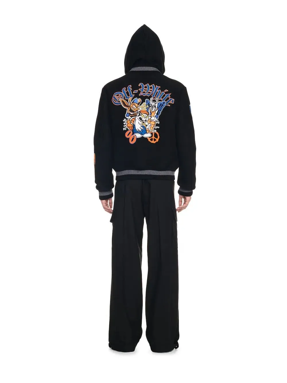 Black Gang Varsity Wool Bomber sold by Fashion Clinic product image thumbnail 4