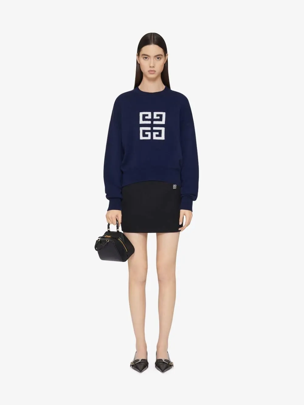 Navy 4G Cashmere Sweater sold by Fashion Clinic product image thumbnail 2