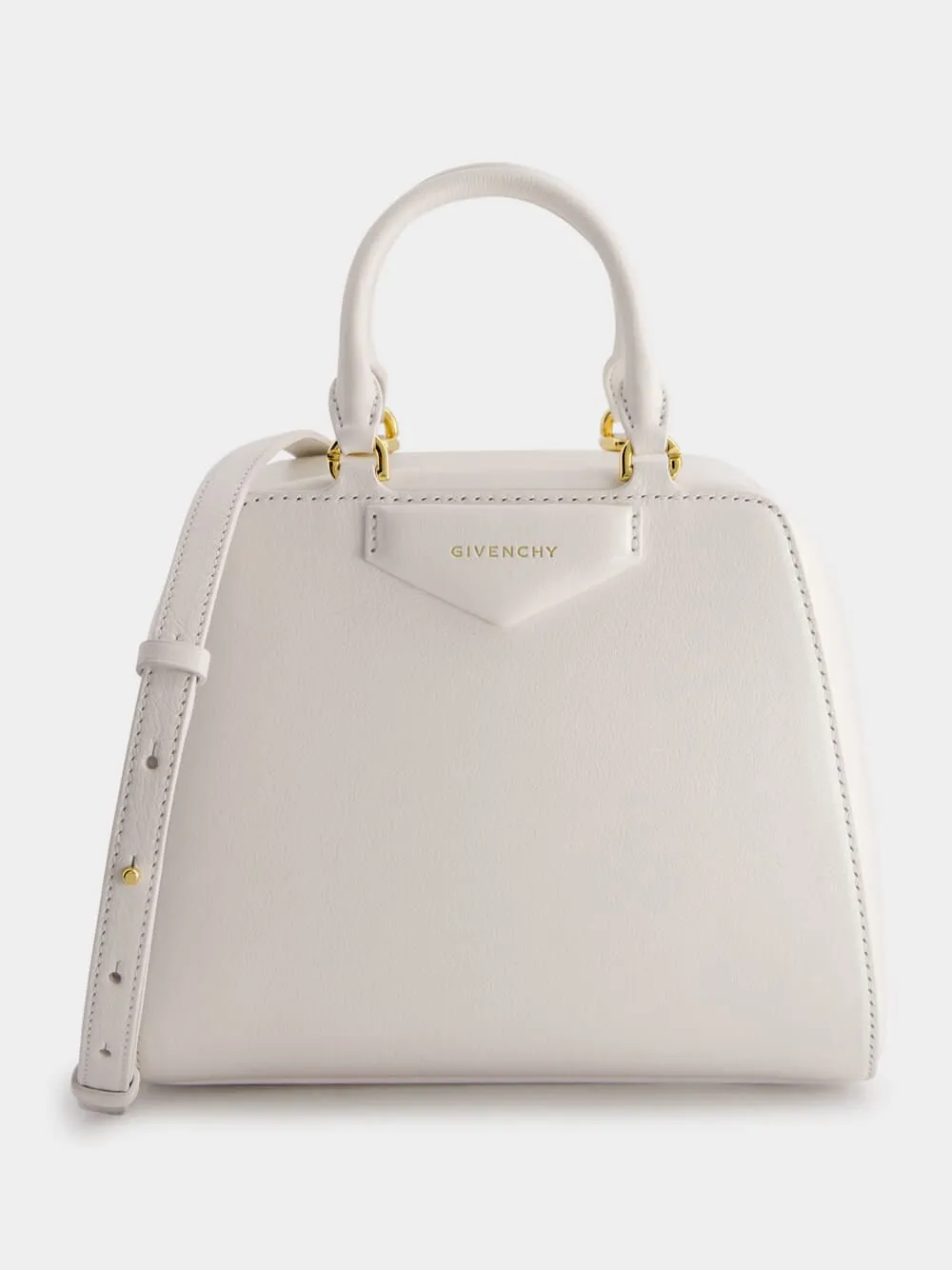 Ivory Mini Antigona Cube Bag sold by Fashion Clinic