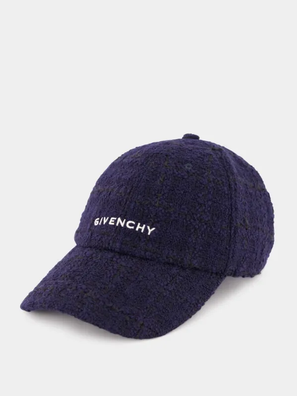 Dark Blue Tweed Givenchy Cap sold by Fashion Clinic