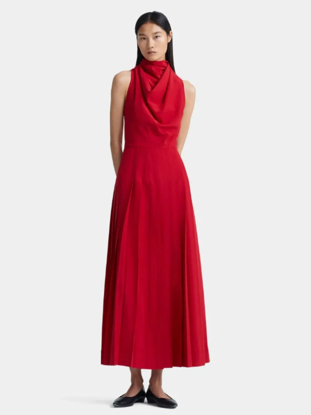 Nathalie Red Midi Dress sold by Fashion Clinic