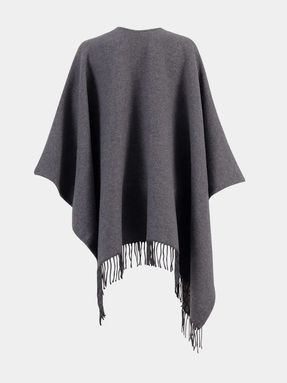 Grey Double Wool Toile Iconographe Poncho sold by Fashion Clinic product image thumbnail 3