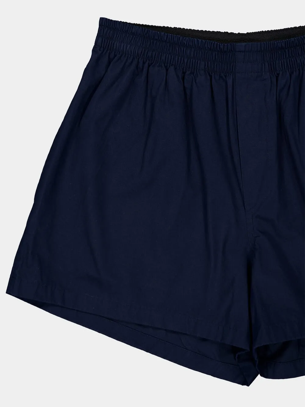 Dark Blue Cotton Poplin Boxer Shorts sold by Fashion Clinic product image thumbnail 3