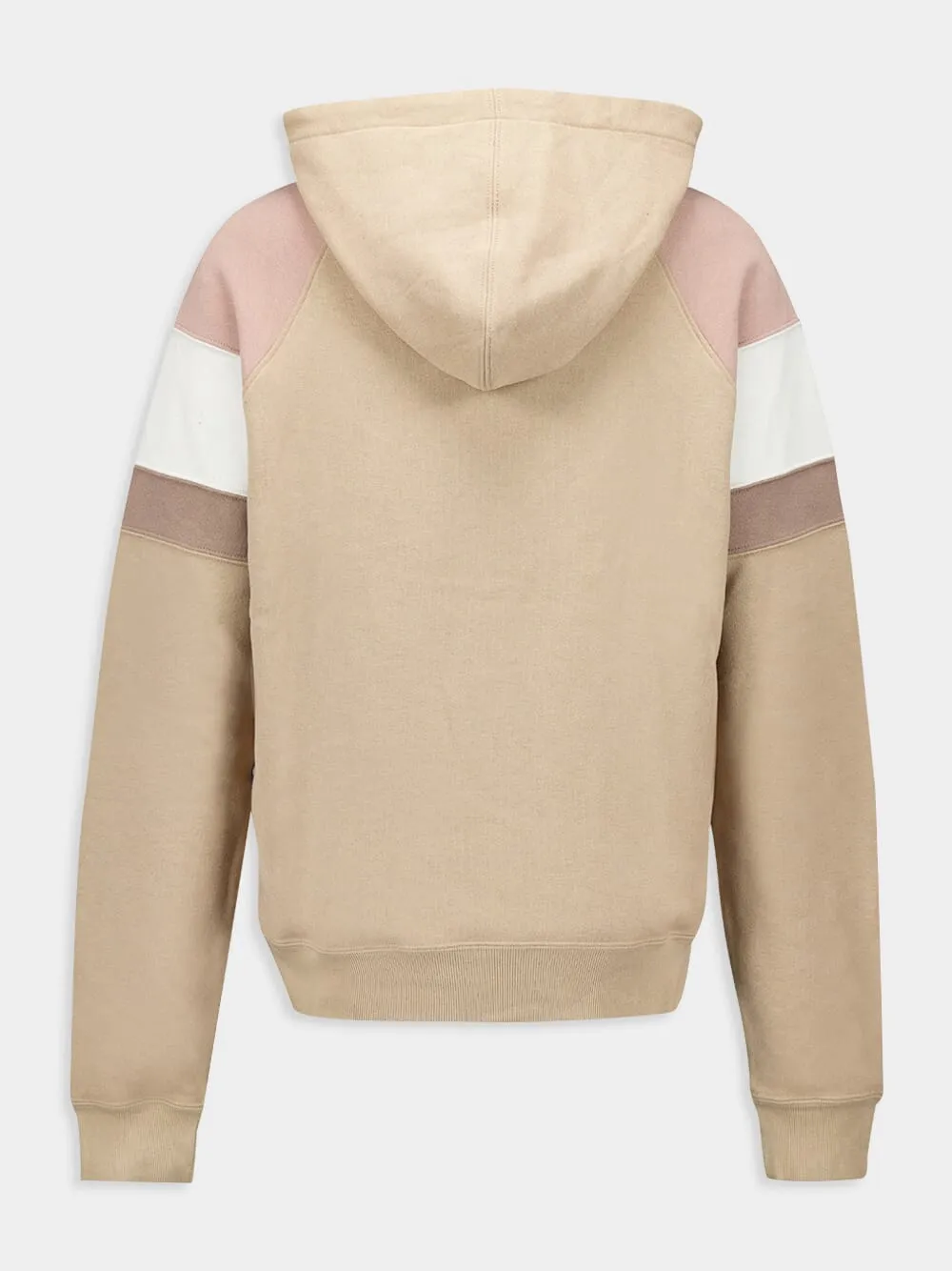 Beige Logo Detailed Drawstring Hoodie sold by Fashion Clinic product image thumbnail 2