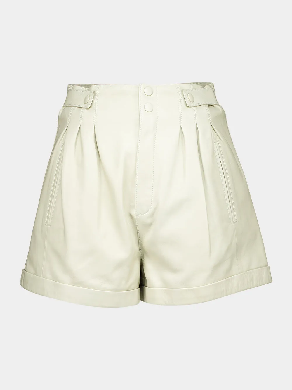 Button Detailed High Waist Shorts sold by Fashion Clinic