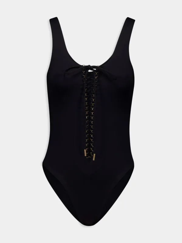 Saharienne Braid-Detailed Swimsuit sold by Fashion Clinic
