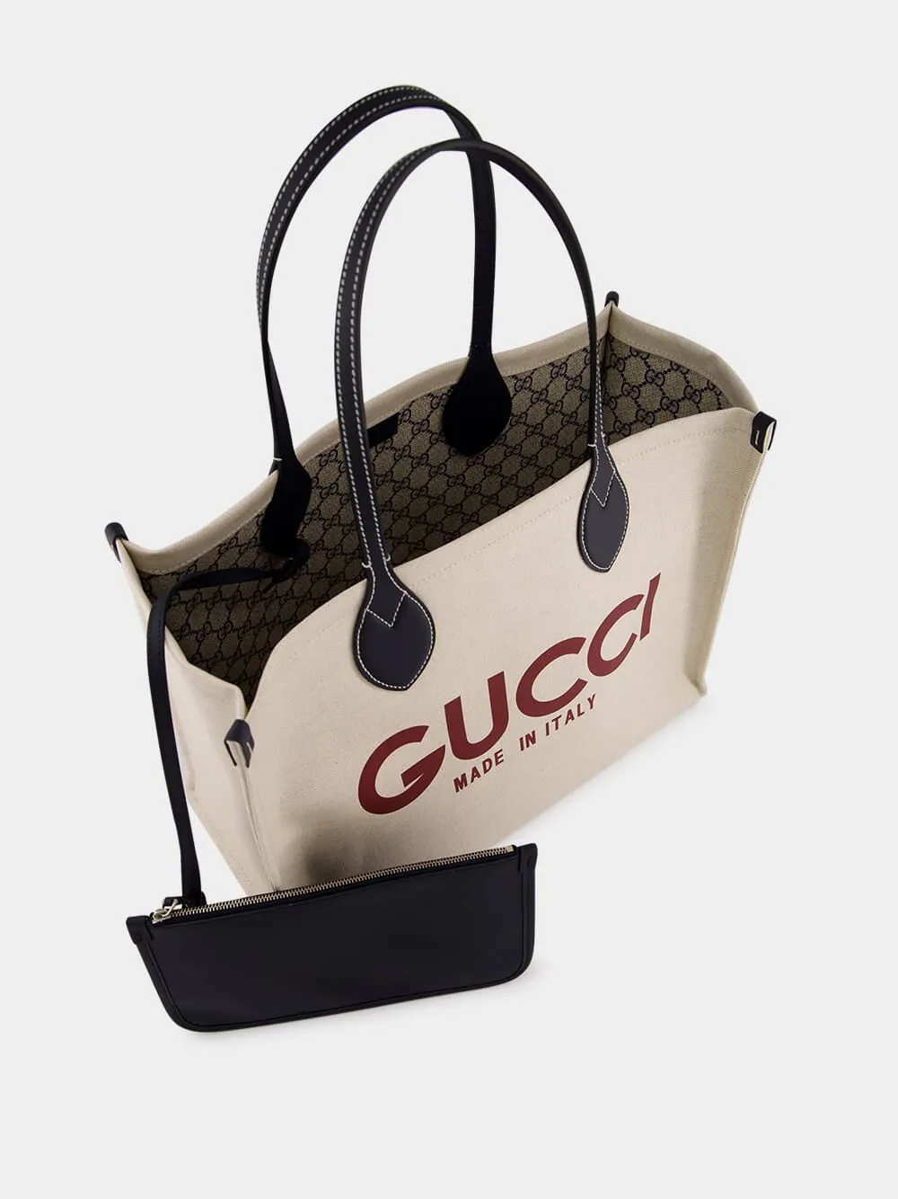 Medium Tote Bag with Gucci Print sold by Fashion Clinic product image thumbnail 5