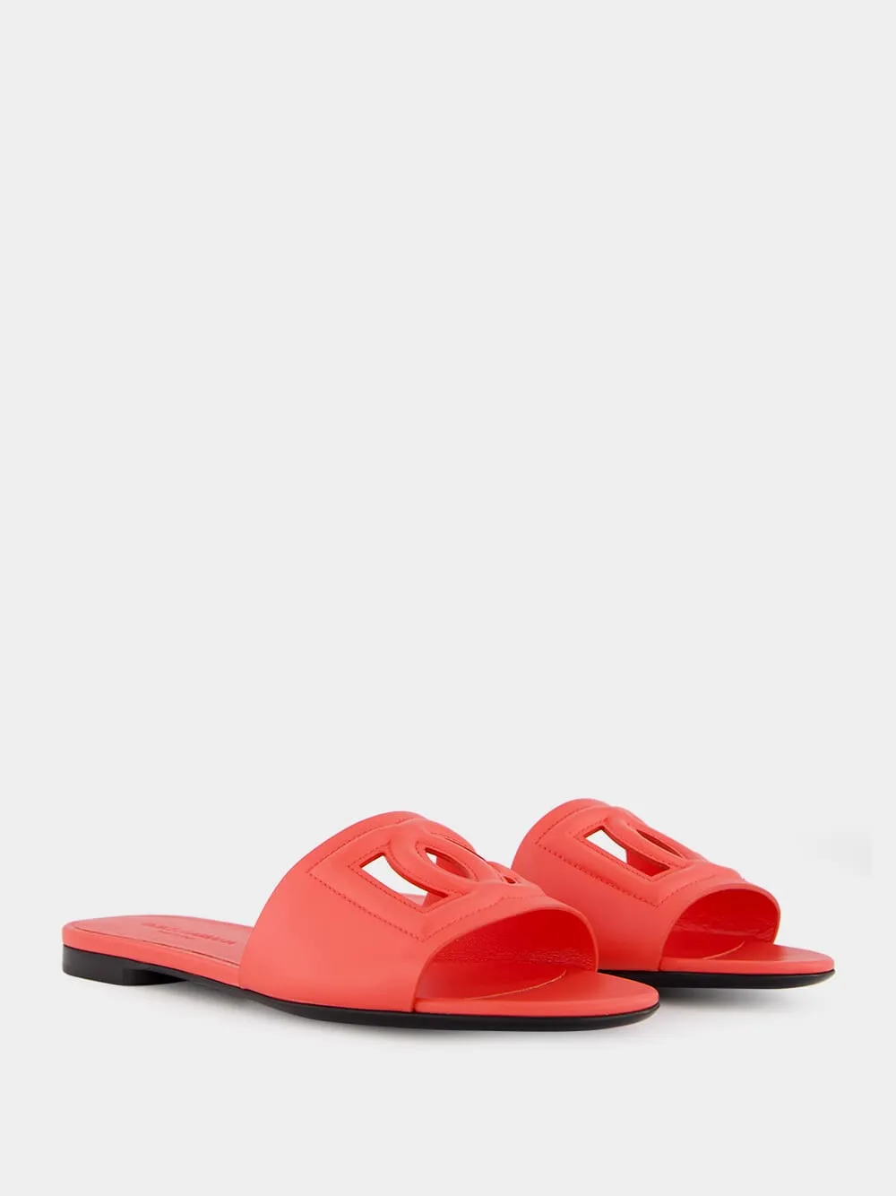 DG Logo Coral Calfskin Sliders sold by Fashion Clinic product image thumbnail 3