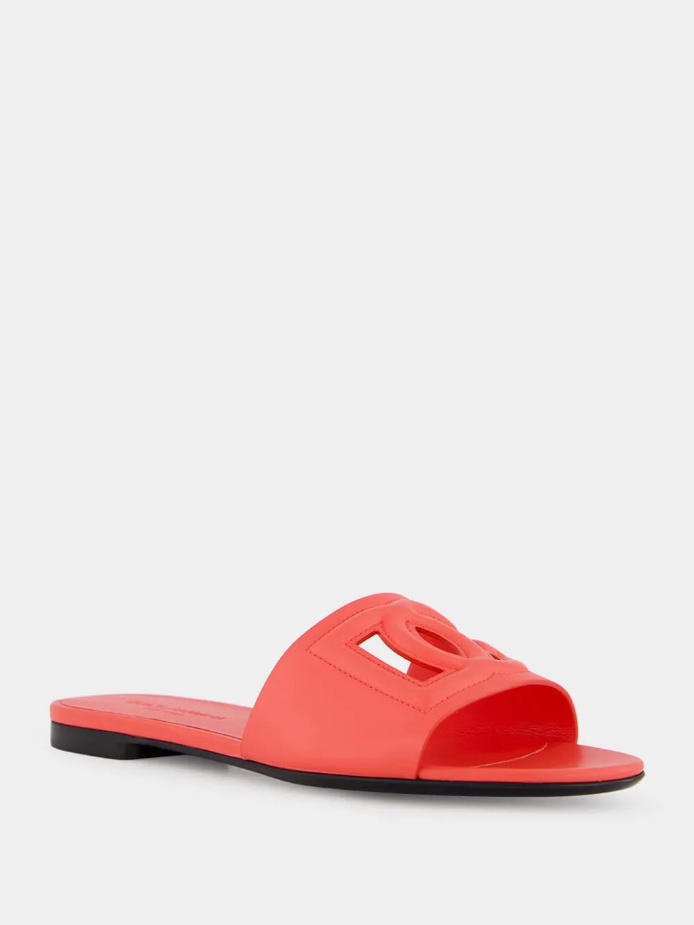 DG Logo Coral Calfskin Sliders sold by Fashion Clinic product image thumbnail 2