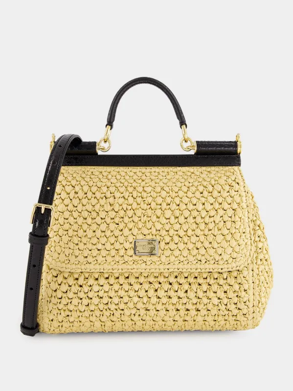 Large Raffia Crochet Sicily Handbag sold by Fashion Clinic