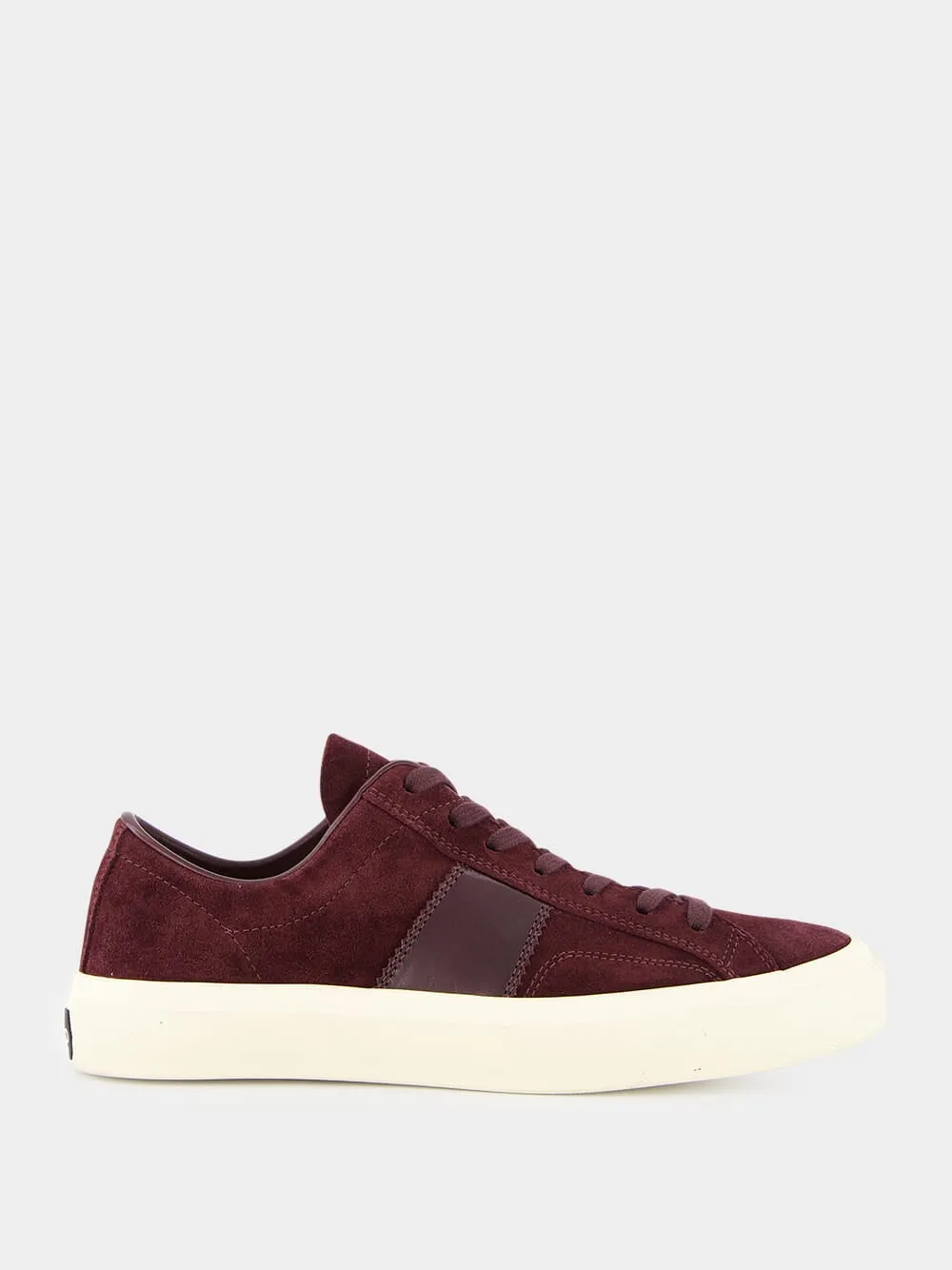 Burgundy Suede Cambridge Sneakers sold by Fashion Clinic