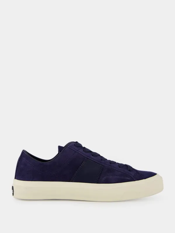 Navy Suede Cambridge Sneakers sold by Fashion Clinic