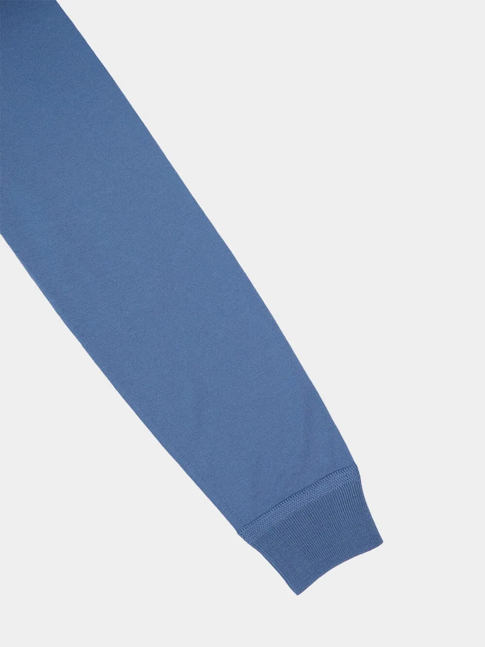 Pale Blue Fine Gauge Merino Sweater sold by Fashion Clinic product image thumbnail 4