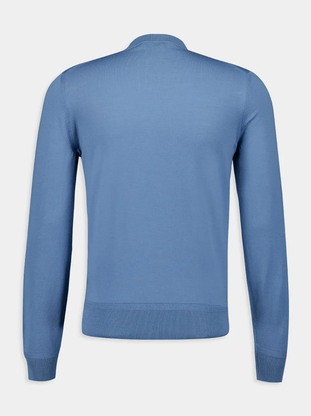 Pale Blue Fine Gauge Merino Sweater sold by Fashion Clinic product image thumbnail 2