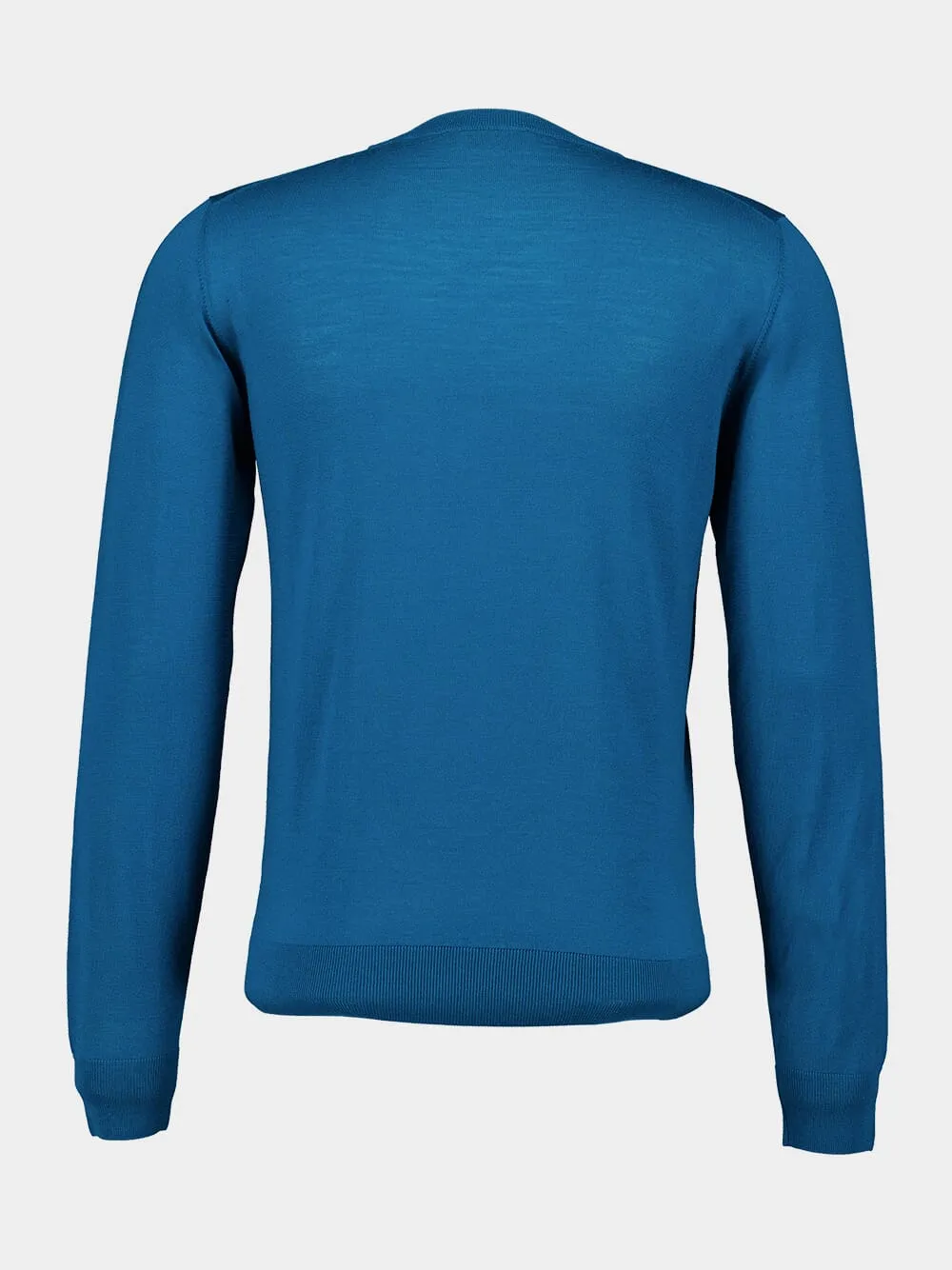 Blue Lightweight Merino Wool Crewneck sold by Fashion Clinic product image thumbnail 2