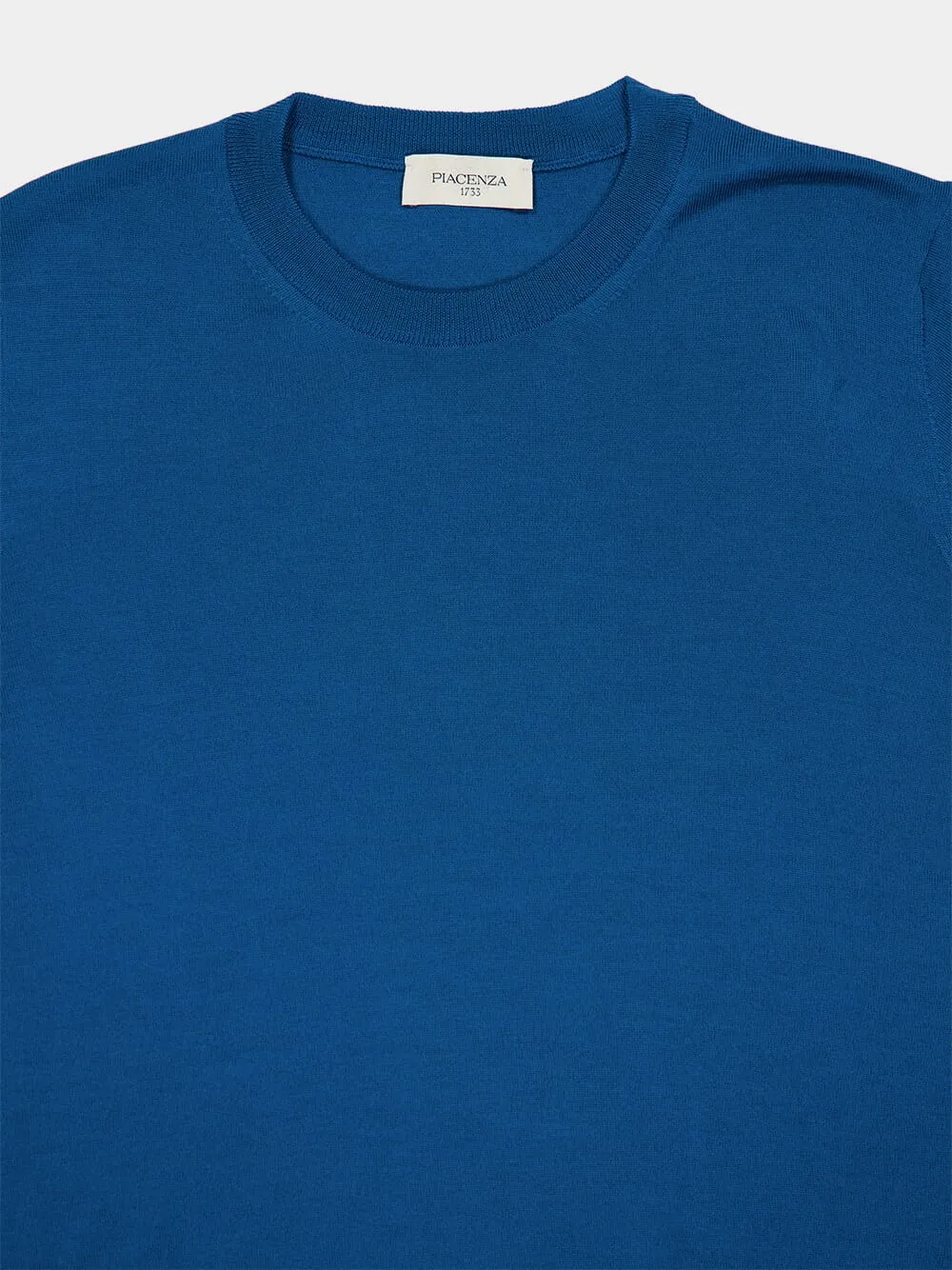 Blue Lightweight Merino Wool Crewneck sold by Fashion Clinic product image thumbnail 3