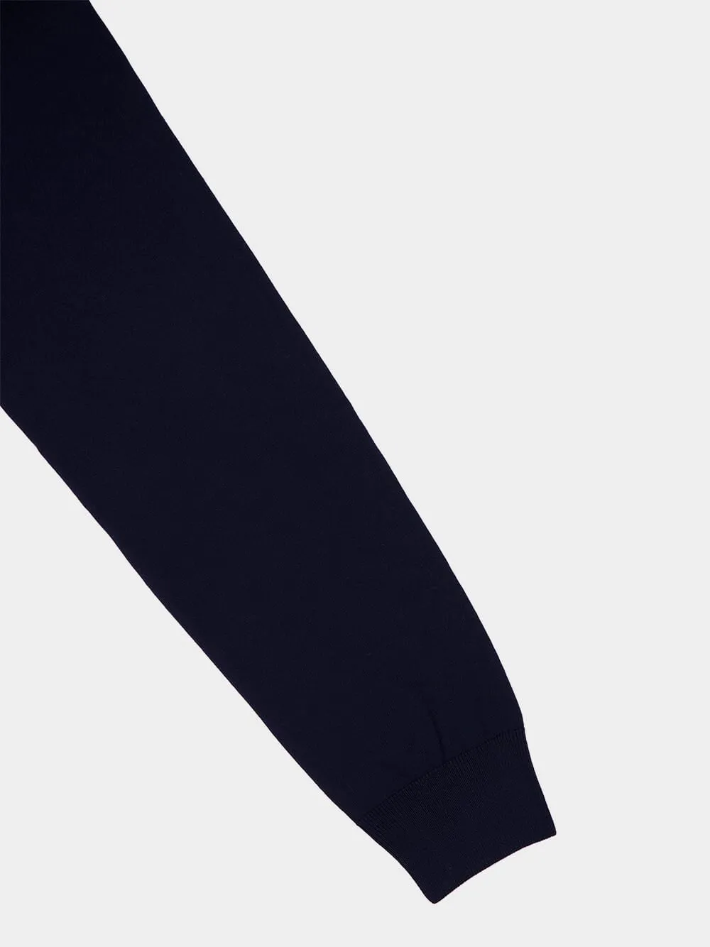 Navy Lightweight Merino Wool Crewneck sold by Fashion Clinic product image thumbnail 4