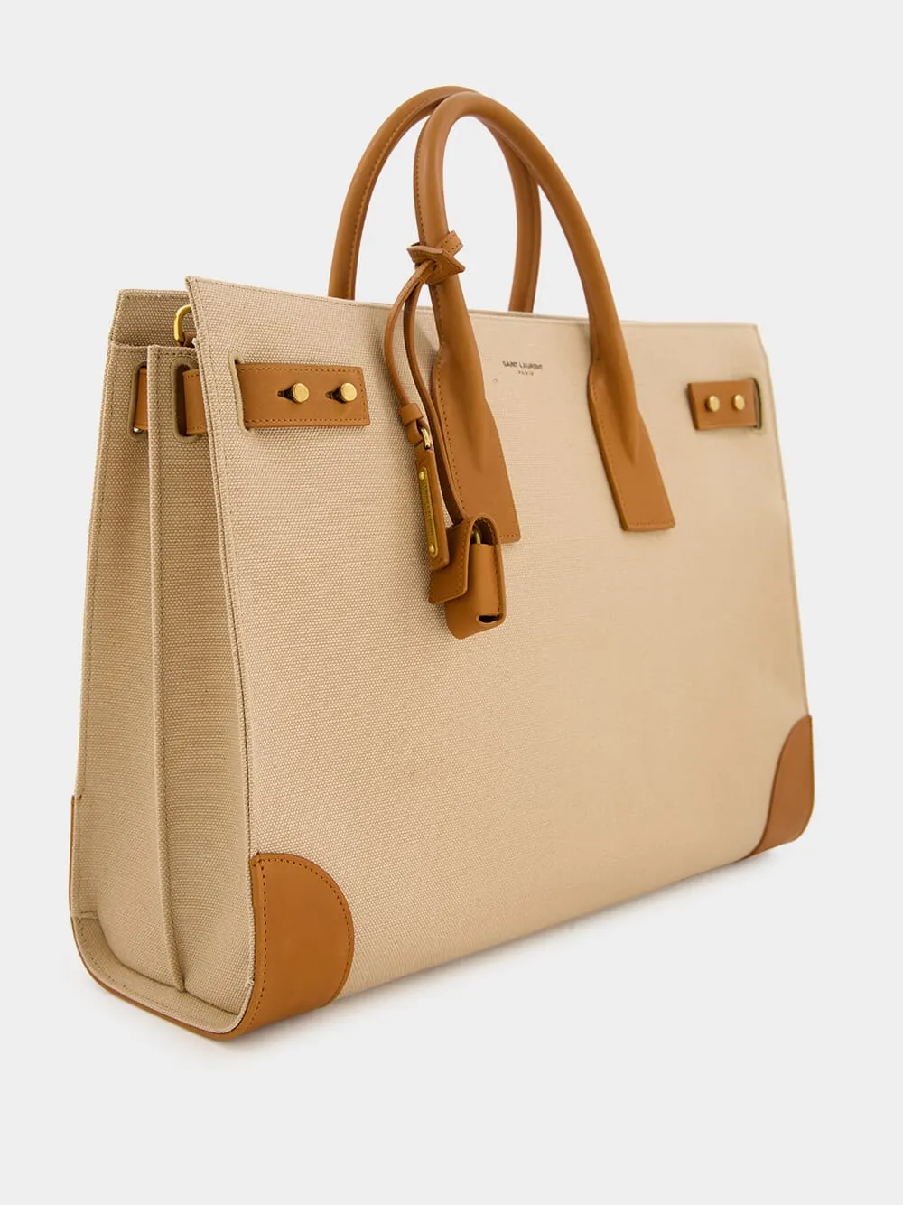 Canvas and Leather Sac de Jour Bag sold by Fashion Clinic product image thumbnail 3