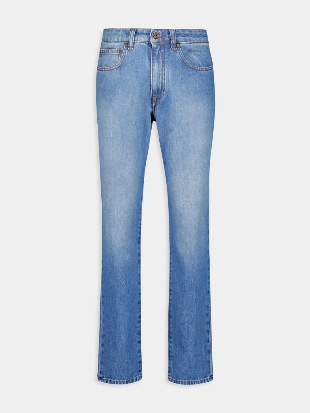 Regular-Fit Blue Denim Jeans sold by Fashion Clinic