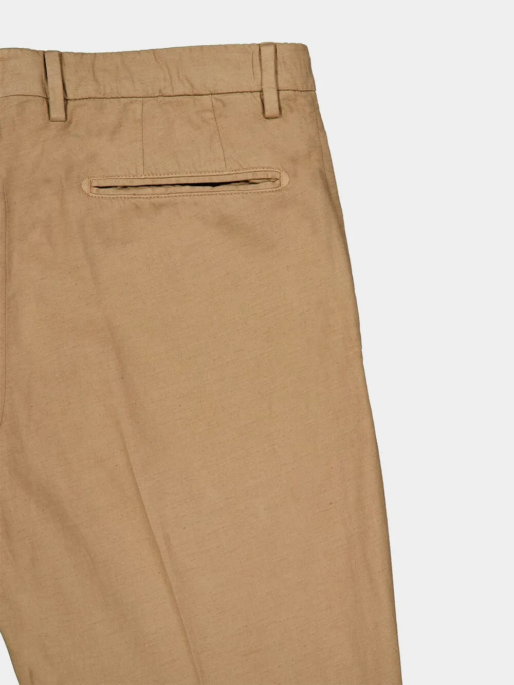 Beige Pressed-Crease Trousers sold by Fashion Clinic product image thumbnail 4