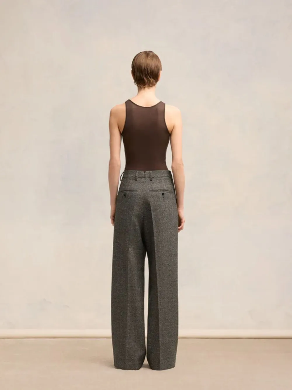Dark Coffee Wide Fit Trousers sold by Fashion Clinic product image thumbnail 4