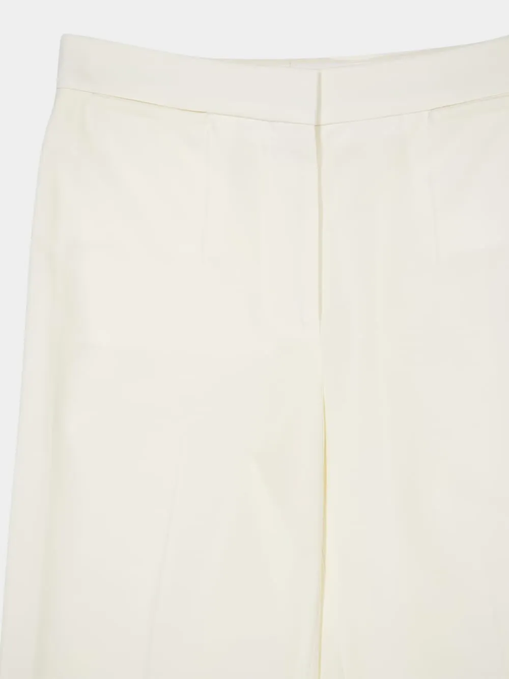White Wool Flannel Tailored Trousers sold by Fashion Clinic product image thumbnail 3