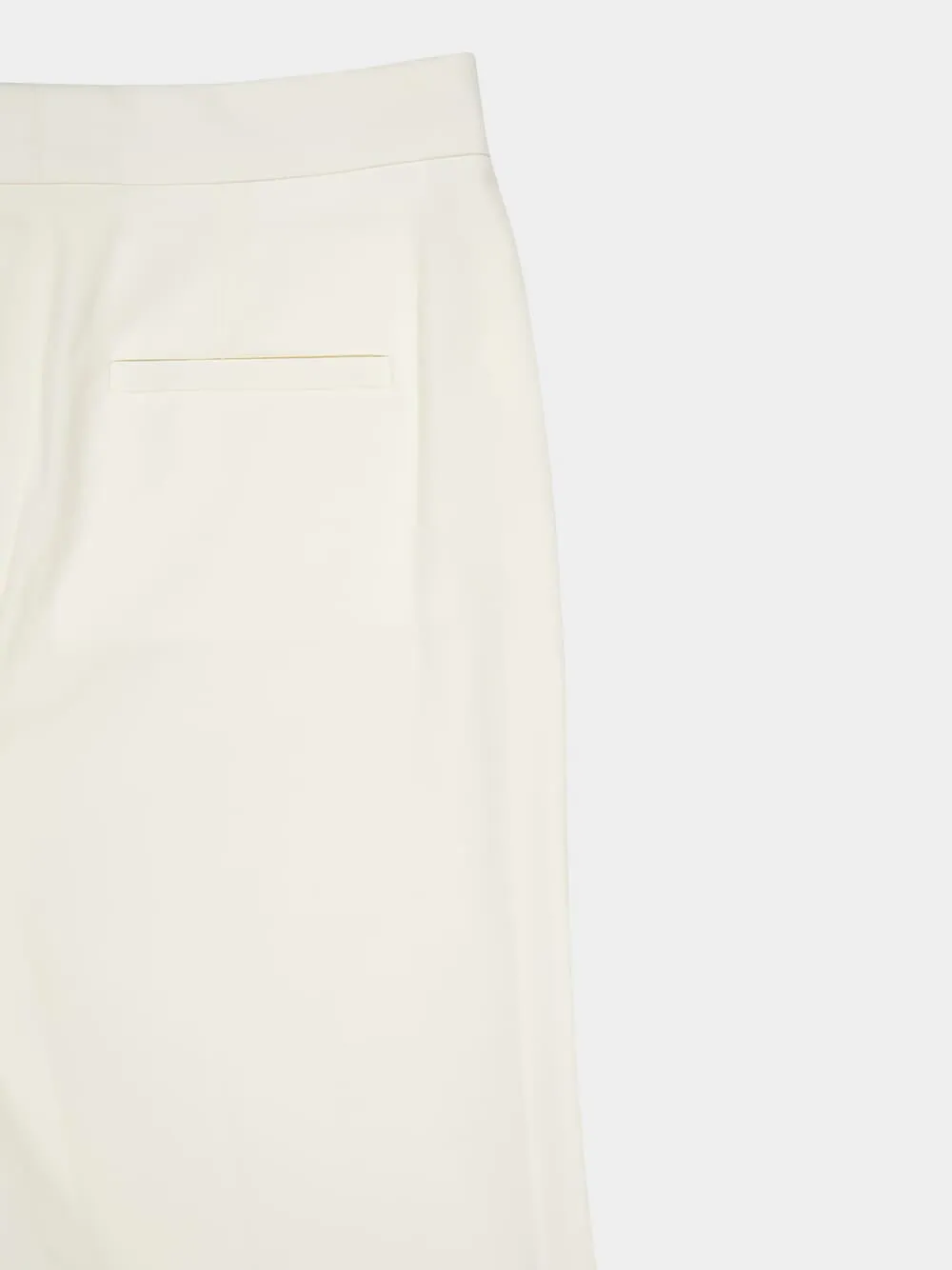 White Wool Flannel Tailored Trousers sold by Fashion Clinic product image thumbnail 4