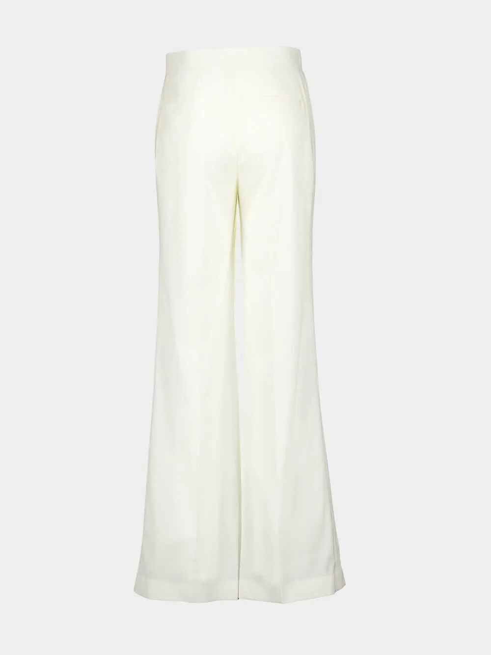 White Wool Flannel Tailored Trousers sold by Fashion Clinic product image thumbnail 2