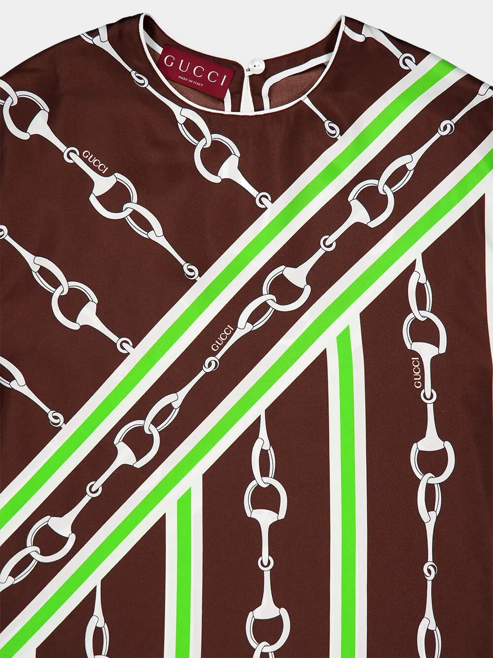 Horsebit Stripe Silk Top sold by Fashion Clinic product image thumbnail 3