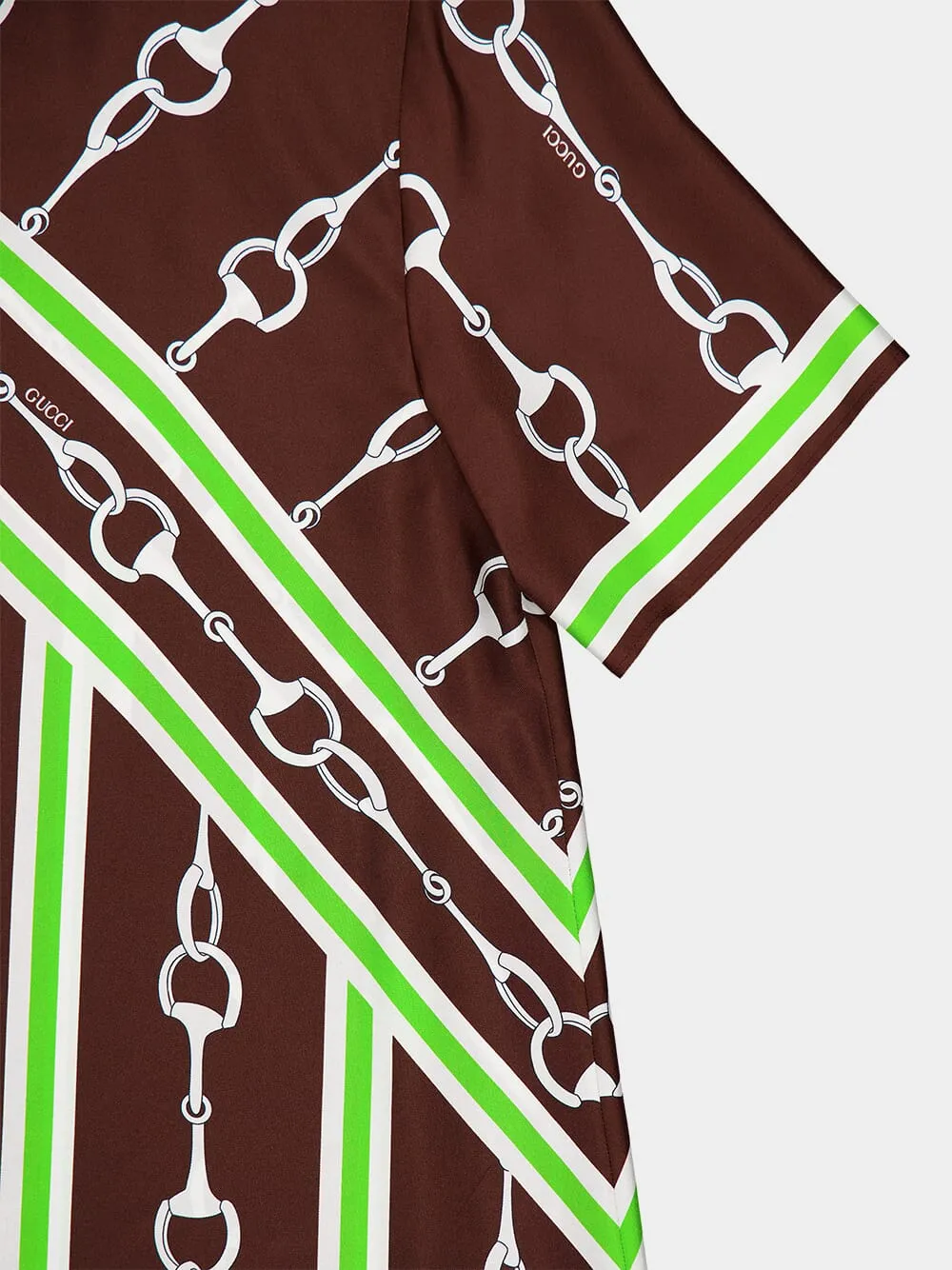 Horsebit Stripe Silk Top sold by Fashion Clinic product image thumbnail 4