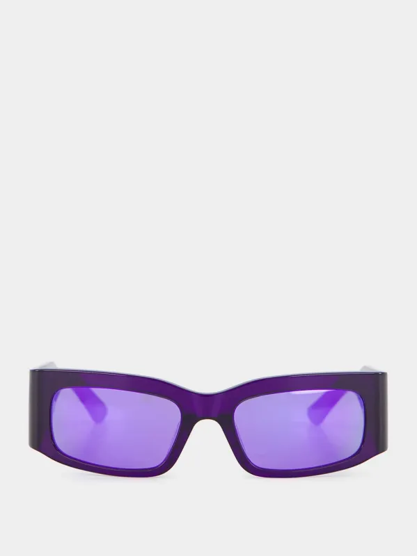 Purple Rectangle Frame Sunglasses sold by Fashion Clinic