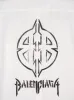 White Metal BB Stencil-Print Cotton Shirt sold by Fashion Clinic