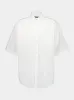 White Metal BB Stencil-Print Cotton Shirt sold by Fashion Clinic