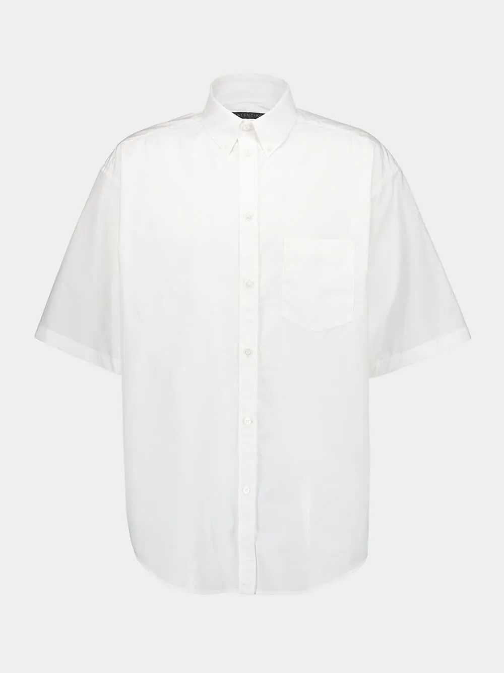 White Metal BB Stencil-Print Cotton Shirt sold by Fashion Clinic