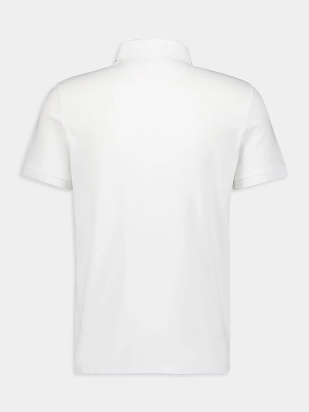 White Cotton Piqué Polo Shirt with Vlogo sold by Fashion Clinic product image thumbnail 2